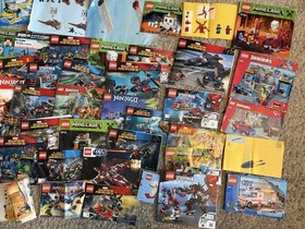 HUGE Bulk LEGO Instruction Manuals Lot - Scooby Doo Marvel Star Wars Ninjago DC
