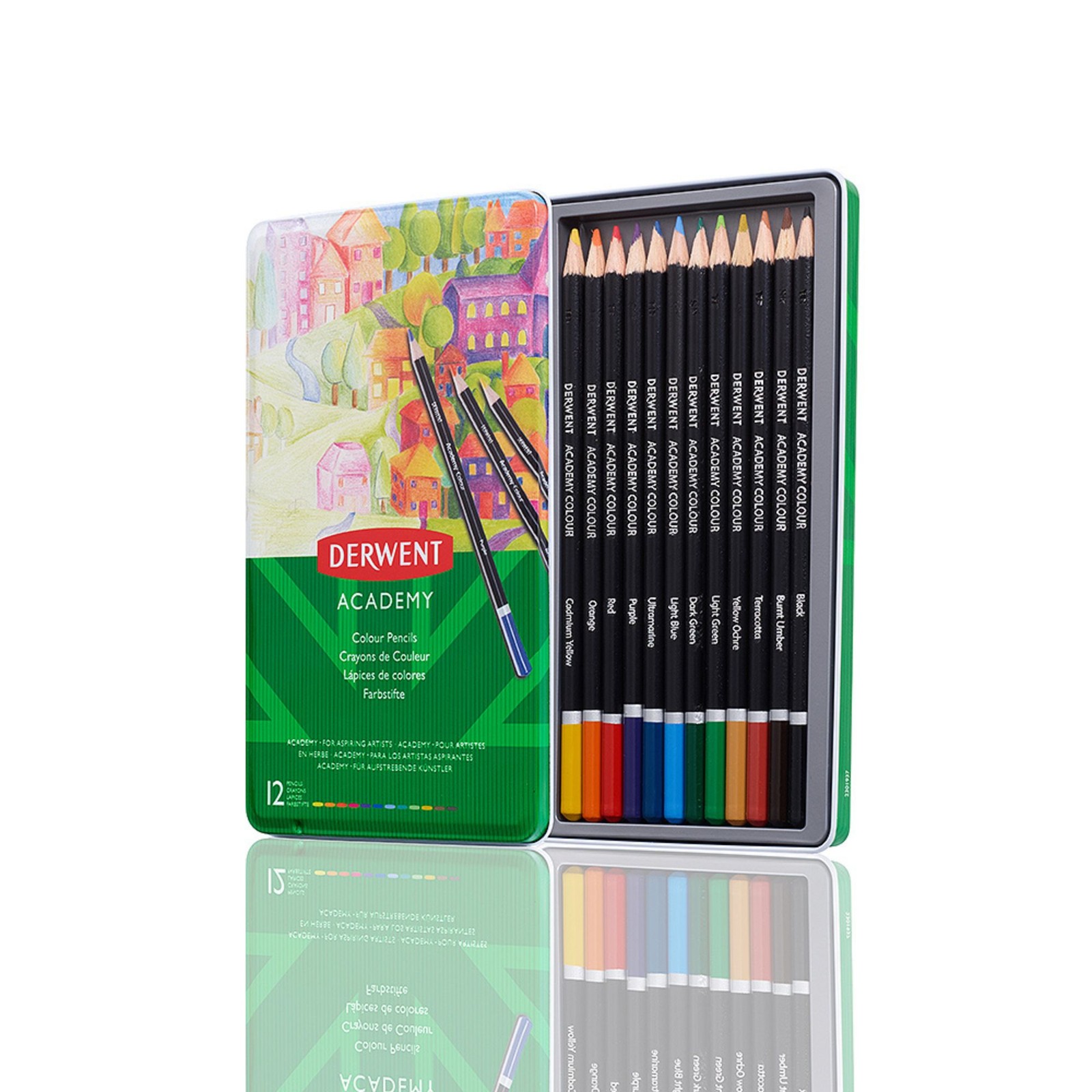 (2301937): Color Pencil Tin Of 12 (assorted Colors
