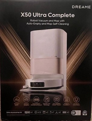 Dreame X50 Ultra Complete Robot Vacuum Mop Auto-Empty Self-Clean 20,000Pa White