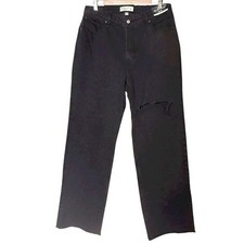 Abercrombie Fitch Curve Love The 90s Relaxed High Rise Black Jeans Size 14 NEW
