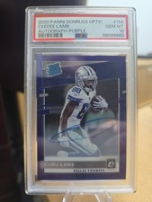 CEEDEE LAMB 2020 Donruss Optic Purple AUTO /35 RC Rookie Auto PSA 10 Cowboys