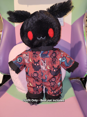 OUTFIT ONLY Build A Bear Moth Mothman PJ Sleeper Emo Goth Kawaii Sanrio Plush