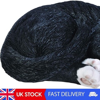 Größe B Real Life schlafende Katze - schwarz/weiß