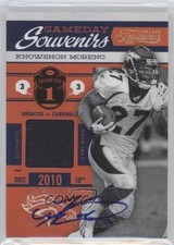 2011 Panini Timeless Treasures Gameday Souvenirs 1/1 Knowshon Moreno Auto 0a1