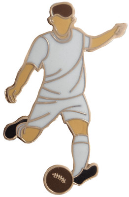 New Caledonia National Football Player Retro Gold Plated Pin Badge
