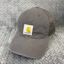 Carhartt 100286 Logo Snapback OS Shadow Grey Canvas Mesh Trucker Hat