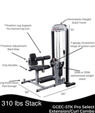 Body Solid Leg Extension and Leg Curl Machine - GCEC-STK Upgraded 310 lb Stack
