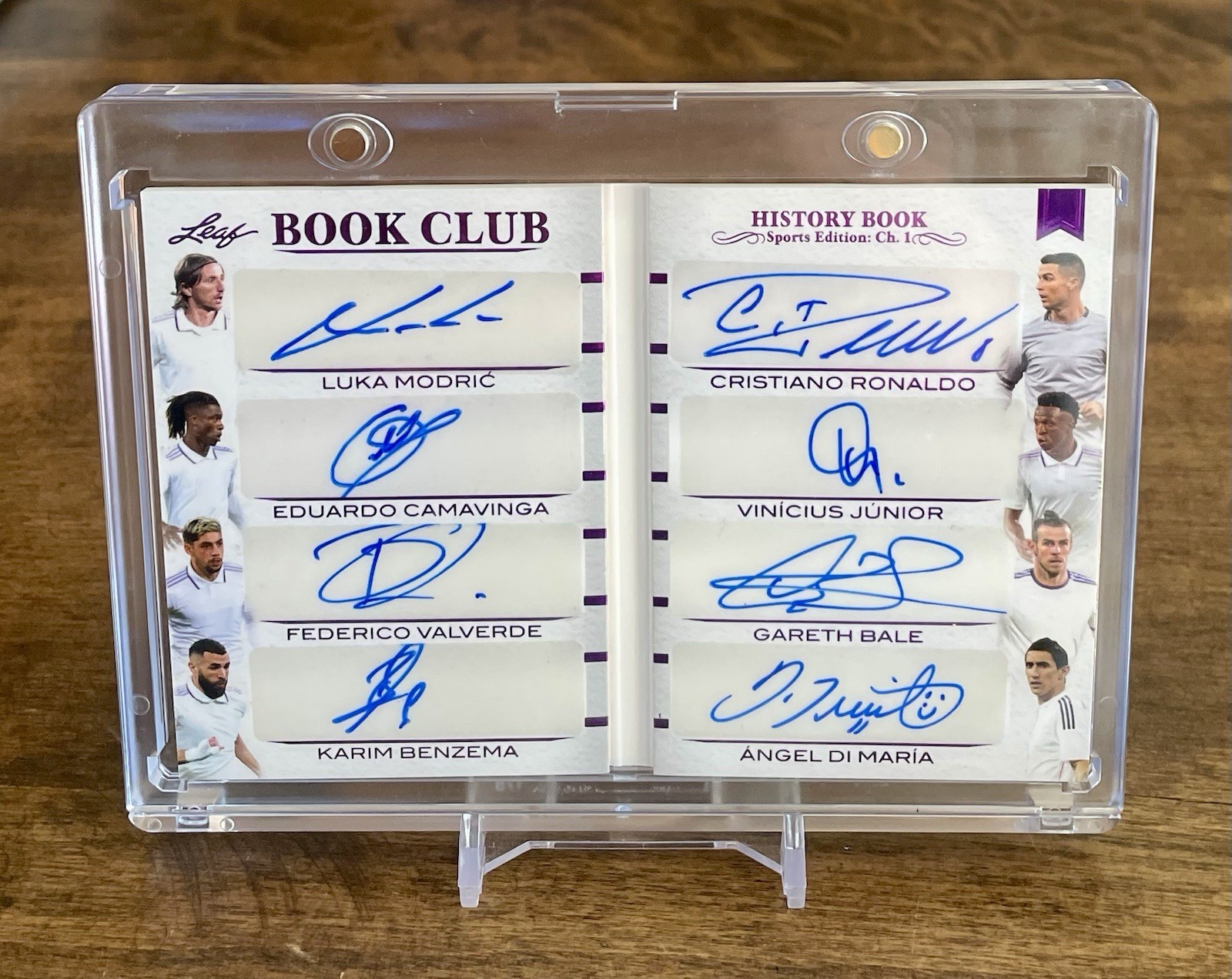 2023 Leaf History Book 8 Autos - Cristiano Ronaldo, Modric, Vini Jr, + 5 More /6