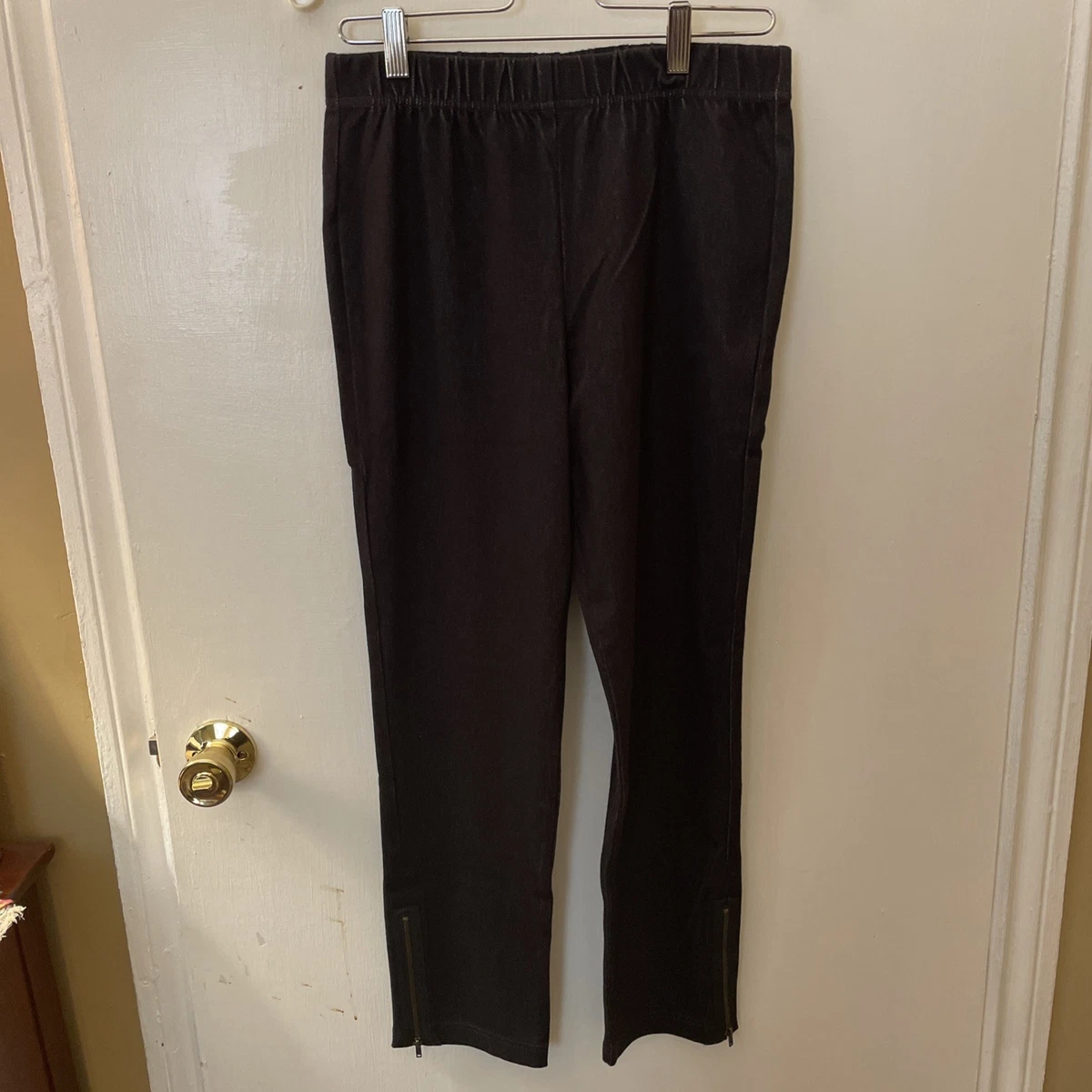 Susan Graver Women's Plus Sz Pants 2X Smart Ponte Knit Sofia White A634076
