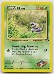 Koga's Ekans 77/132 Gym Challenge Unlimited Common