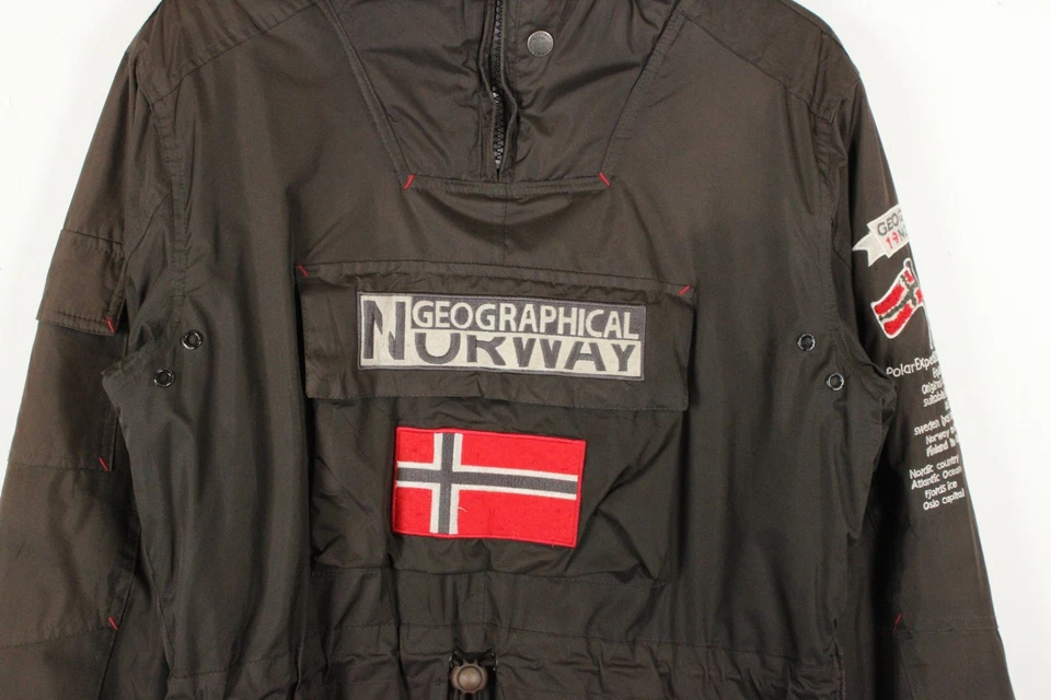 Parka para mujer Geographical Norway talla grande marrón dos tonos piel sintética calzoncillo cremallera” Foto 3 de 4