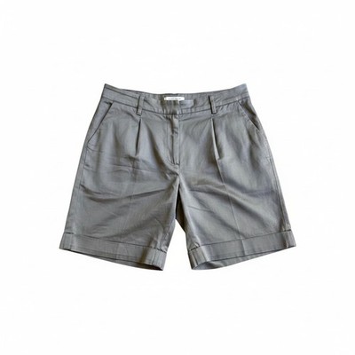 ba&sh Grey Tailored Shorts Womens Size 2 Linen Blend Smart Casual Summer