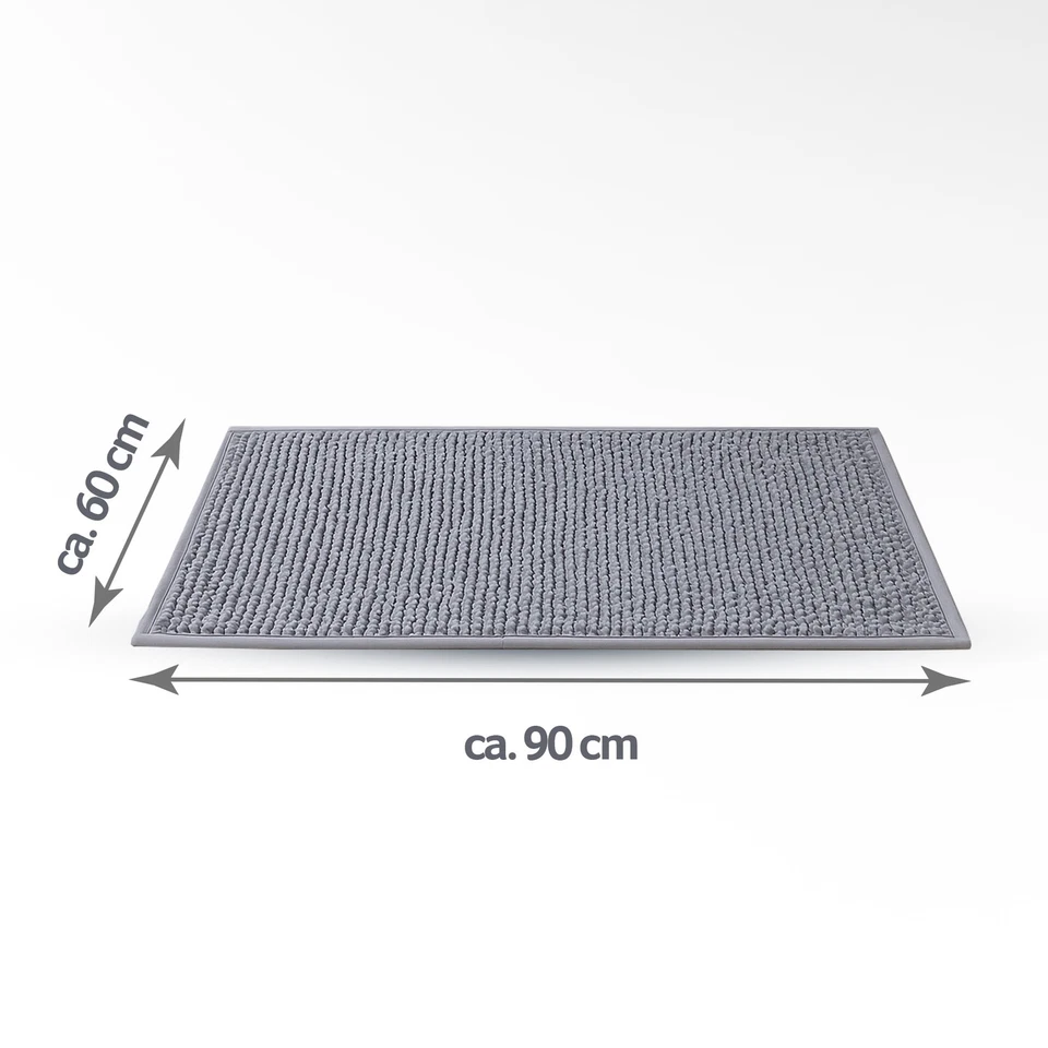 Badteppich Chenille 60x90cm saugstarker Duschvorleger weich Matte WC Badvorleger - Bild 4 von 4