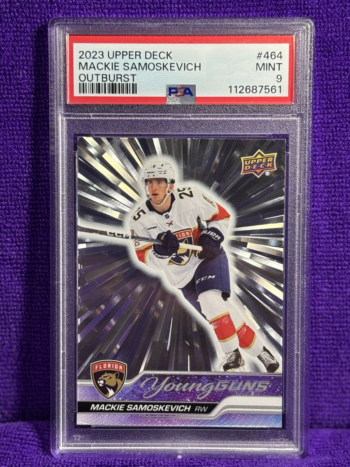 2023-24 Upper Deck Series 2 - Young Guns Mackie Samoskevich #464 Outburst (RC)