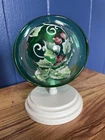 Fenton Green Painted Bonnet W/ Stand Signed J Powell