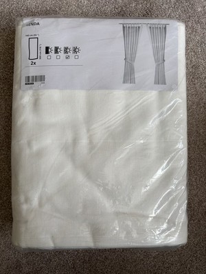 Ikea Lenda Tab Top Vorhänge 140 x 300 cm (55''x118'') Raffbänder Neu Auslaufmodell