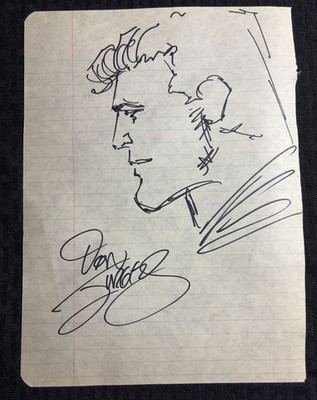 SUPERMAN Dan Jergens 8x10.5'' Marker Sketch FN 6.0 SIGNED