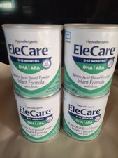 Set of 4 EleCare Amino Acid-Based Powder Infant Formula 14.1 oz Cans Exp 11/27