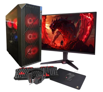 NVIDIA + AMD ETC. VERBAUT Gaming PC Komplett SET AMD Ryzen7 VEGA 8 64GB DDR4 RAM 1TB SSD WIN 11PRO
