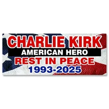Charlie Kirk American Hero Sticker - TPUSA Loving Memory Vinyl Decal 7"