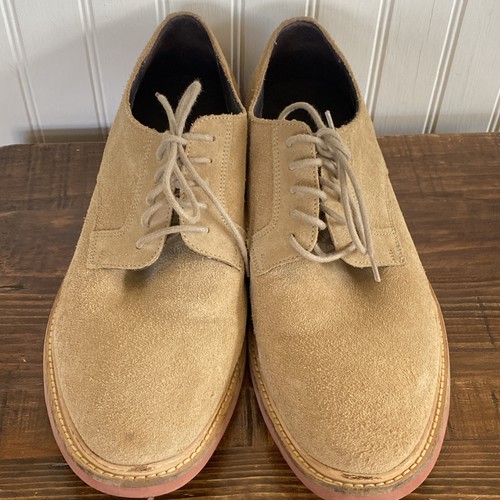 Cole Haan Men’s Oxford Suede Tan Beige Dress Shoes Pink Soles 11 - Picture 4 of 11