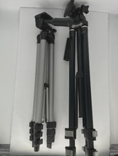 Aluminum Camera x2 Tripods Pan/Tilt Head Adjustable Legs Bubble Level Universal