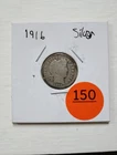1916 Barber Silver 10¢ Dime.
