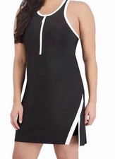 SAGE Ladies' Active Dress with Shorts Black Leisure Tennis dress with zipper M