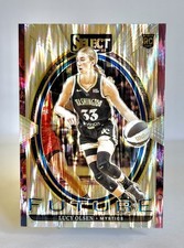2025 Panini Select WNBA Lucy Olsen RC Silver Future Flash Prizm #18 Mystics