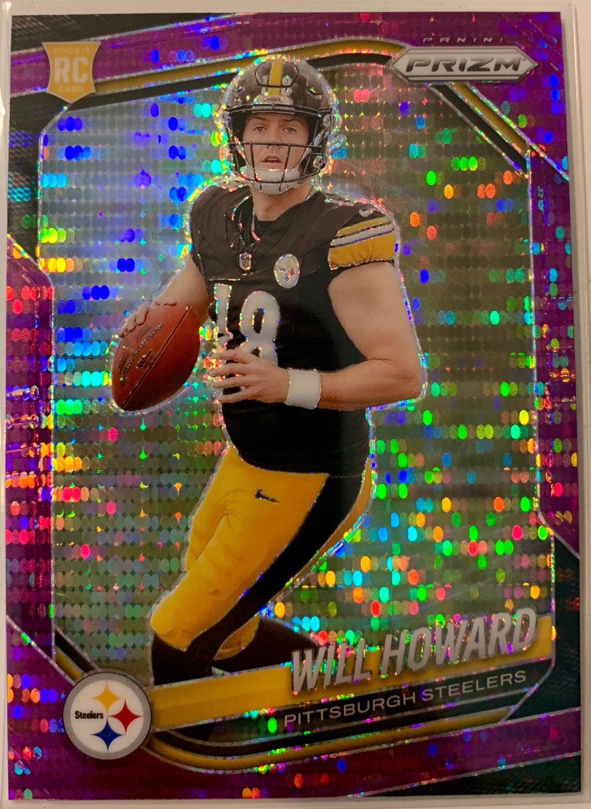 2025 Panini Prizm - Rookies Will Howard #367 Purple Pulsar Prizm (RC)