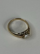 18ct Gold Old Cut 0.60ct Diamond Solitaire Ring 2.7g Size P Great Condition