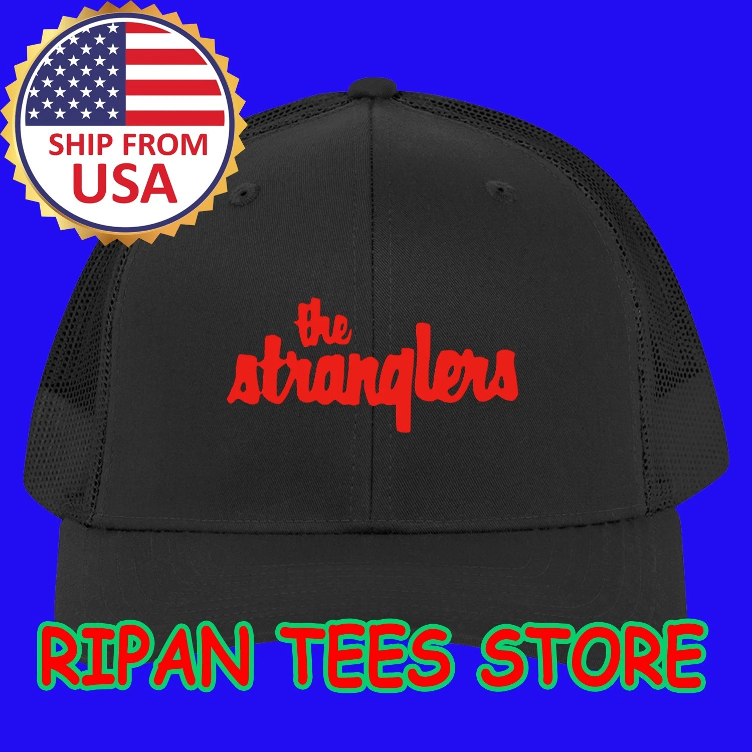 The Strangler Black Trucker Hat Cap Adult Size