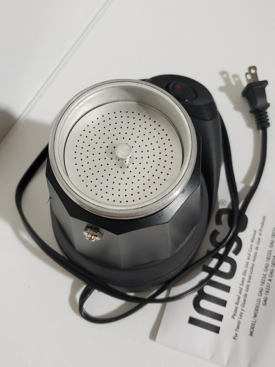 IMUSA Electric Espresso Maker - 3-6 Cup Capacity - Black - USED