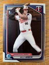 2024 bowman draft chrome 1st prospect Billy Amick #BDC-68 Minnesota Twins