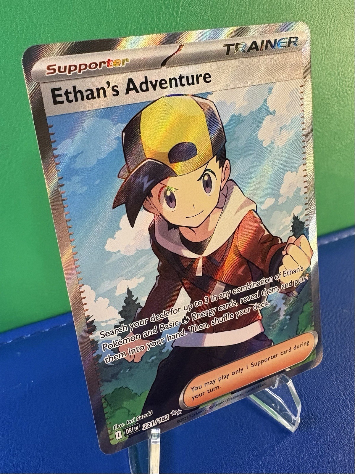 Pokémon TCG Ethan's Adventure 221/182 Destined Rivals Ultra Rare Trainer - NM