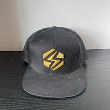 Cool Lighting Logo Black And Yellow Cap Hat M...