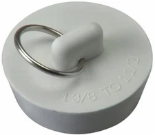 PLUMB PAK PP820-39 White Rubber 1-3/8-in to 1-1/2-in Duo Fit Sink Drain Stopper