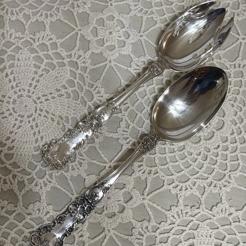 Gorham Buttercup Sterling Silver 2 Piece Serving Set 8-1/2" No Mono EUC