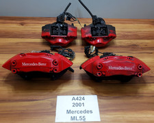 00-03 Oem Mercedes W163 Ml55 Amg Front Rear Brake Caliper Brembo Red Set 00-03 Oem Mercedes W163 Ml55 Amg Front Rear Brake Caliper Brembo Red Set