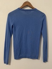 Ralph Lauren Purple Label Blue Crewneck Sweater Luxury Soft Designer Italy XS
