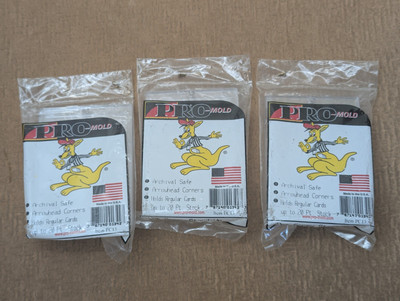 Pro-Mold 1-Screw Stand Up Screw-Down Card Holder Reg Card Arrow Corner Lot Of 3