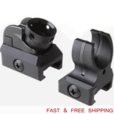 T actical Iron Low Profile Front & Rear Sight Set For P icatinny D iopter S cope
