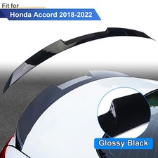 Rear Trunk Spoiler Wing Lip For Honda Accord 2018-2022 Jdm V Style Glossy Black
