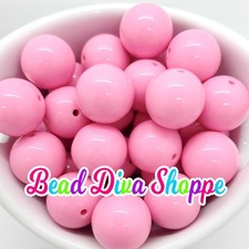 20mm - BUBBLEGUM PINK - Solid Beads - Bubblegum - Round Acrylic Beads for Diy