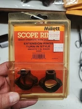 MILLETT Extension Rings Turn In Style Black 1" High Rings 