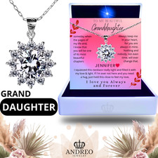 Love Star Granddaughter CUSTOM Necklace Valentines Gifts From Grandpa Grandma