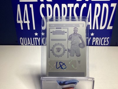 2021-22 Panini CONTENDERS Luguentz Dort Auto PRINTING PLATE #1/1 Thunder (N49)