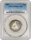 1891 25C Proof Seated Liberty Quarter Silver PCGS PR62 CAM Coin