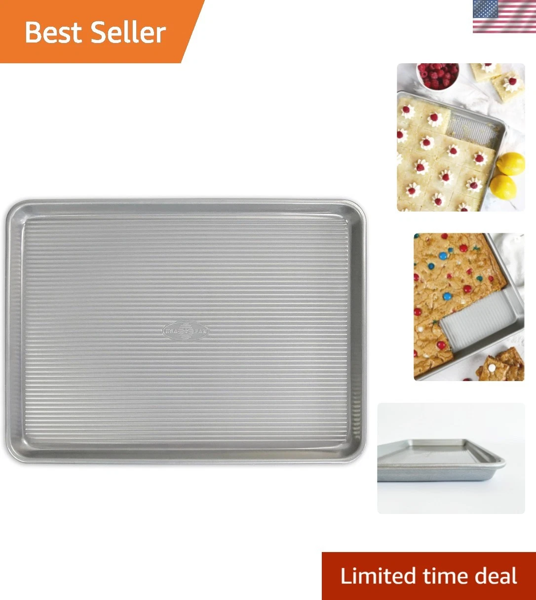 Bakeware Nonstick Half Sheet Pan, Baking Sheet, Aluminized Steel
