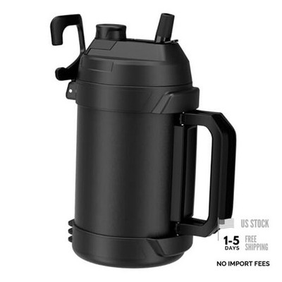 Zukro 1 Gallon Water Jug, One Gallon Large Triple Wall Insulated Water Black